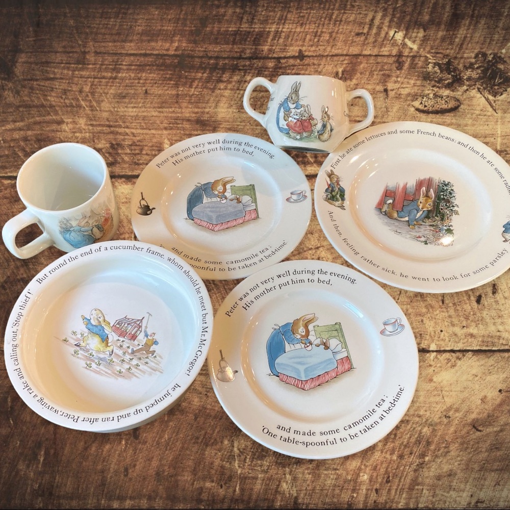 Pre-loved Peter rabbit kids China from Wedgwood.